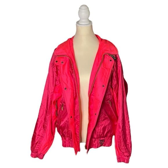 Vintage Descente Women’s Retro Style Snow Ski Jacket Hot Pink Rare US Size 10 - Picture 3 of 16